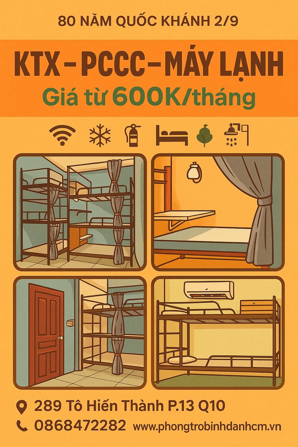 CHO THUÊ PHÒNG TRỌ / KÝ TÚC XÁ GIÁ RẺ – SẠCH SẼ – AN TOÀN – TIỆN NGHI