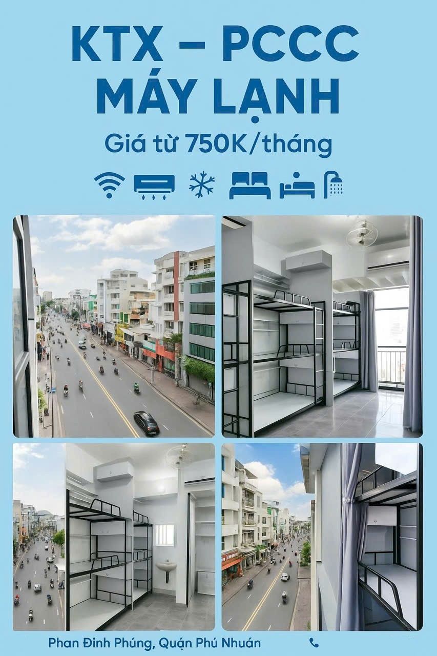 🏙️Ký túc xá Quận Phú Nhuận giá rẻ Bao điện nước uy tính Có khắp HCM.
