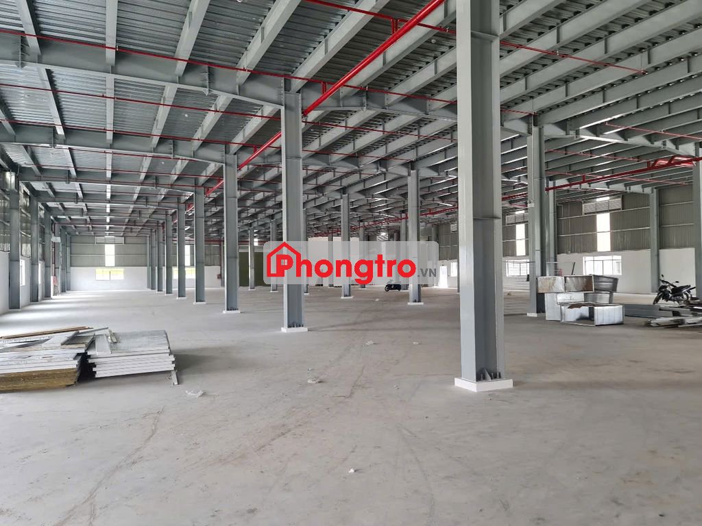 Xưởng Mới Xây Cho Thuê 3400m2 KCN Đức Hòa,PCCC Tự Động Trạm Điện630kVA