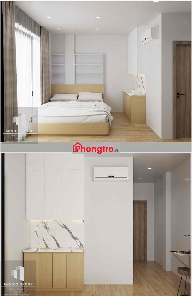CC cho thuê căn hộ khép kín full nội thất mới 100% Hoàng Quốc Việt