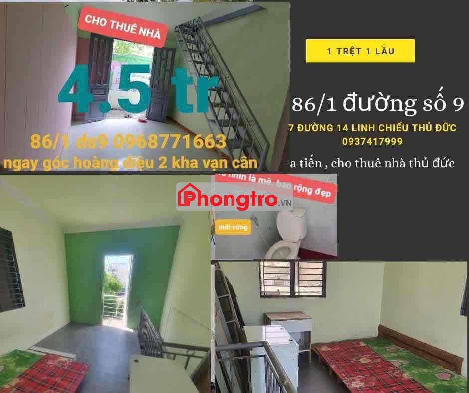 phòng như nhà nguyên căn . riêng biệt .1 trệt 1 lầu