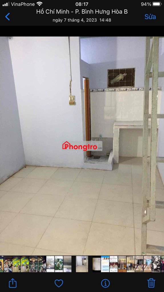 chính chủ cho thuê phòng trọ dưới đất dẫn xe vào phòng