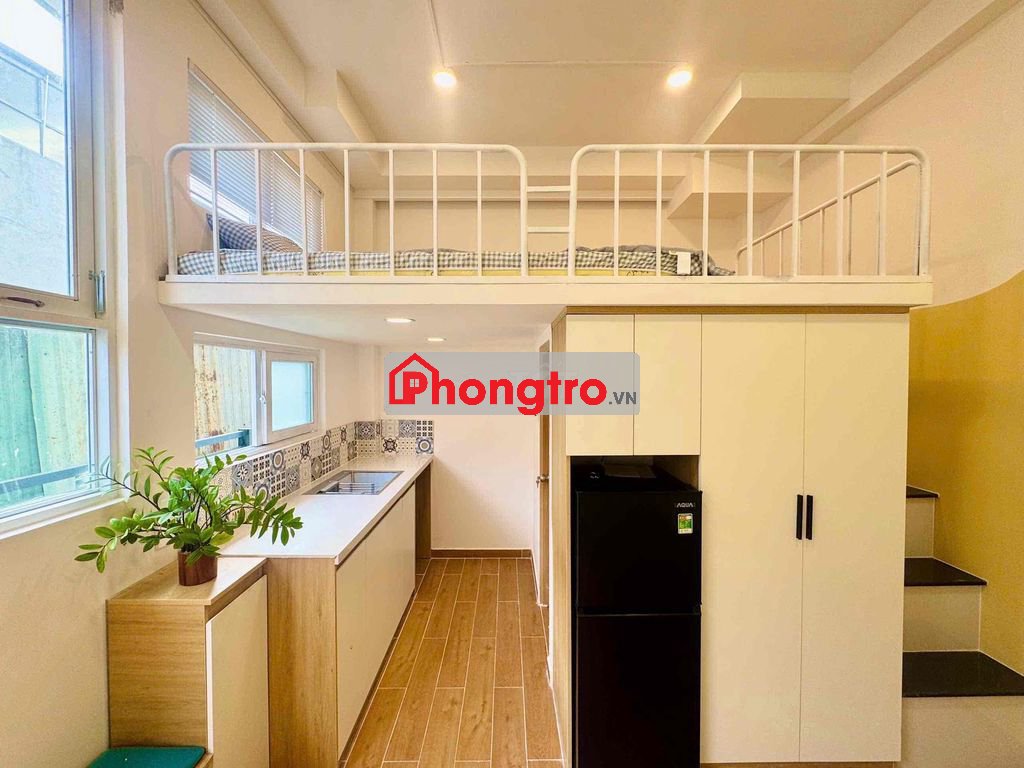 Phòng trọ gác cao mới xây DT hơn 30m2 - Gần đại học Nguyễn Tất Thành