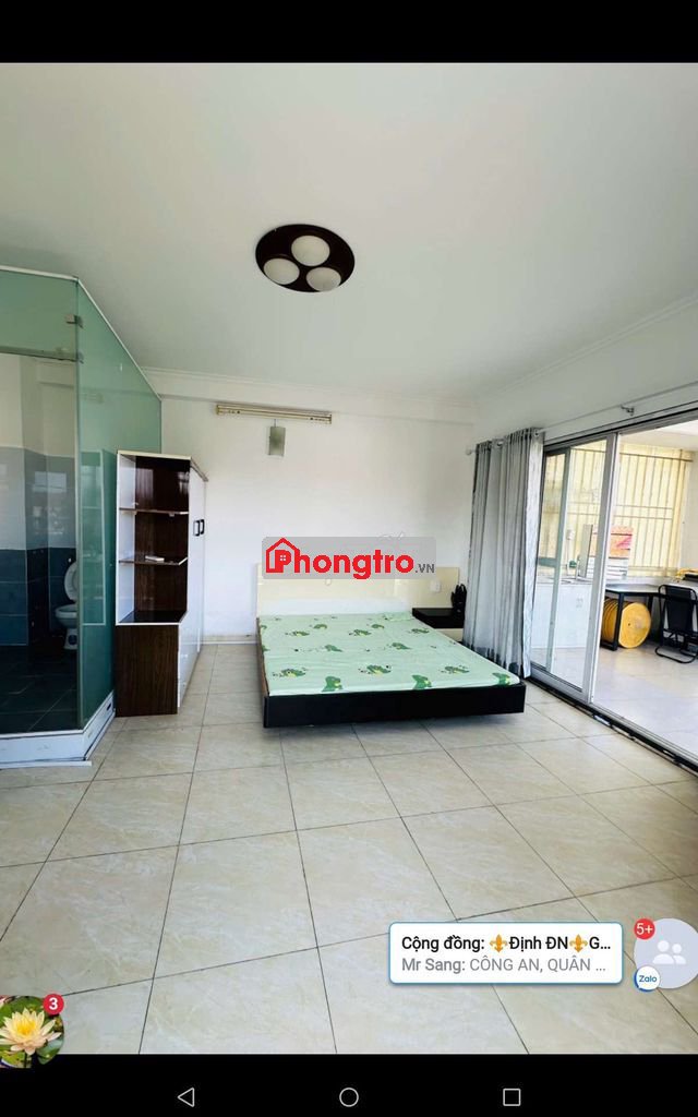 Cho thuê 1 phòng 41m2 full nội thất nhà mặt tiền đs 16 kdc Him Lam