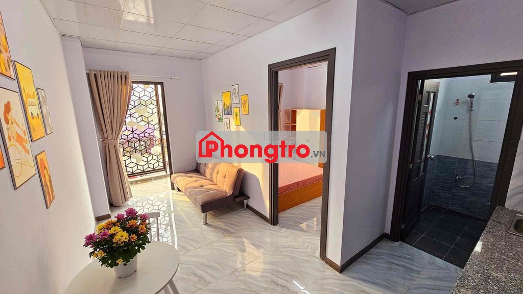 Studio tách bếp + ban công siêu thoáng mát
