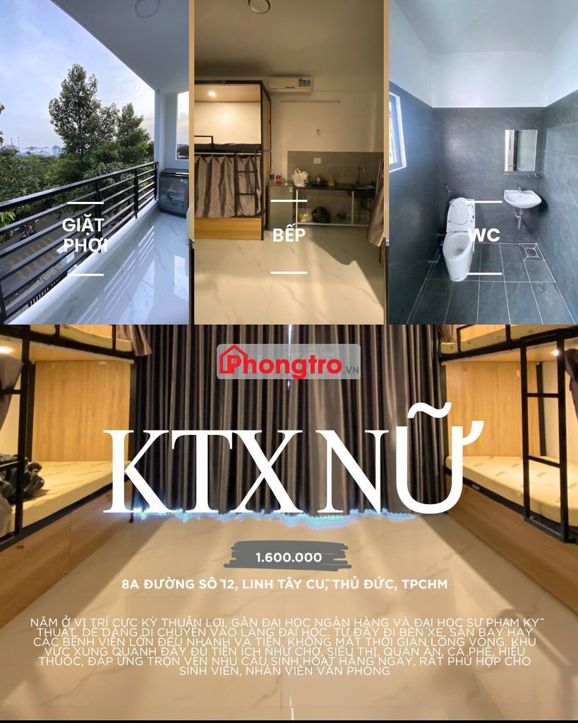 KTX nữ khu vực Làng Đại học, ĐH Ngân Hàng, ĐH SPKT