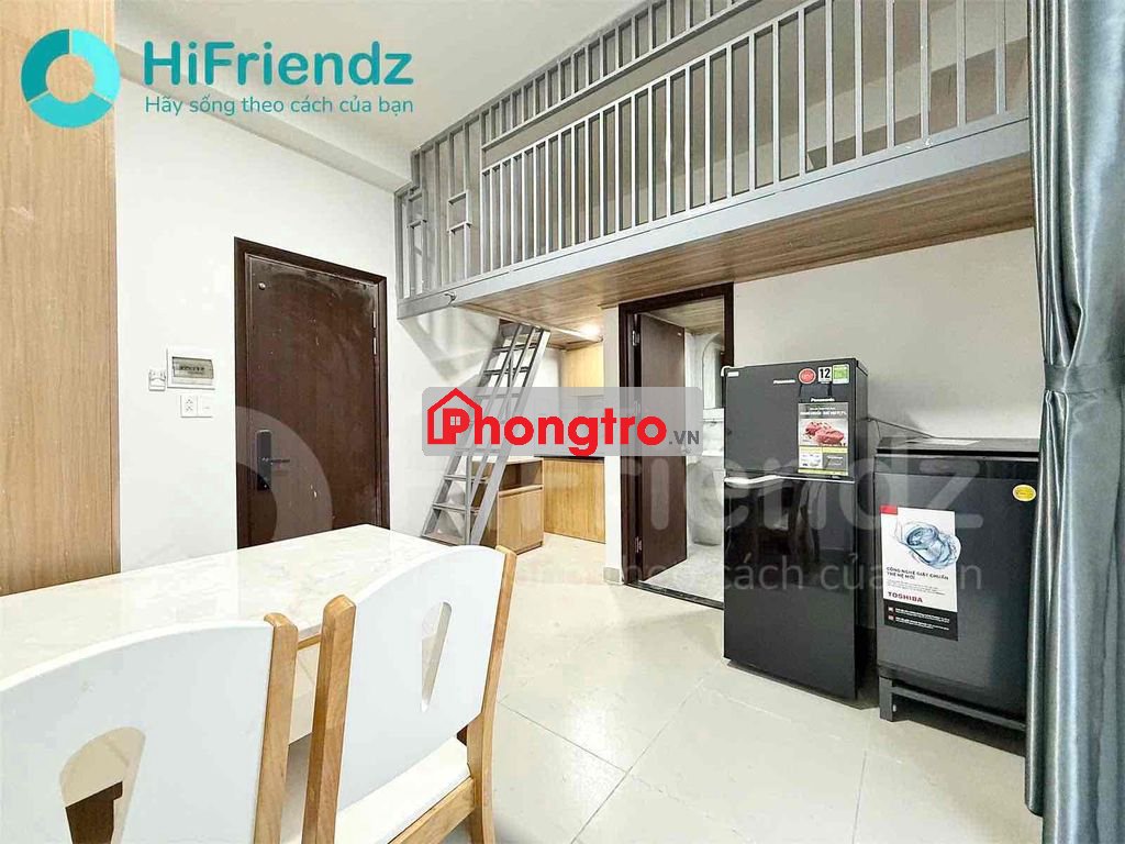 Căn Hộ Gác Ban Công - Full Nội Thất - Ngay Hàng Xanh