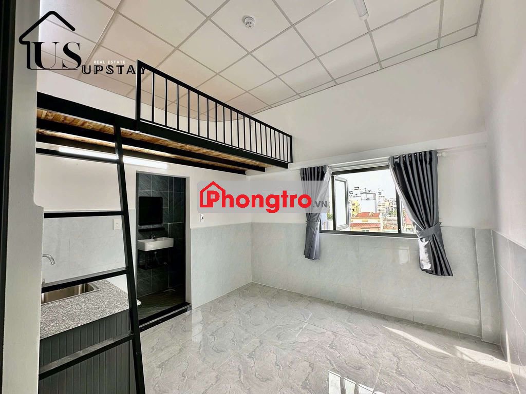 Phòng trọ duplex mới, mặt tiền ngay chợ trần văn đang
