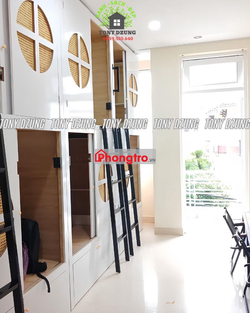 SLEEPBOX SẠCH SẼ & AN NINH - BAO TRỌN - NGAY CÔNG VIÊN GIA ĐỊNH 100M