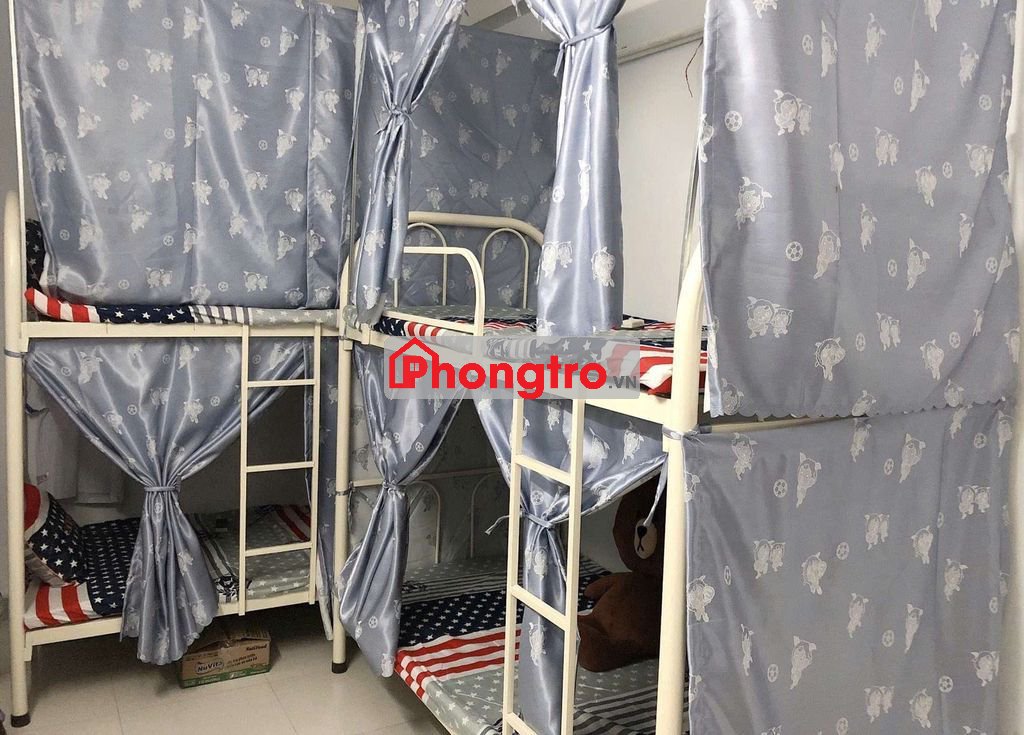 Phòng trọ Giường tầng,Máy Lạnh,Tủ lạnh,Wc Riêng,Máy Giặt,Giờ tự do