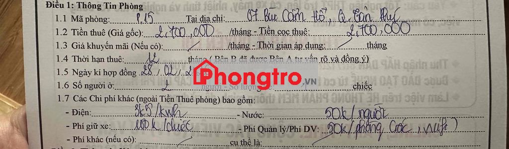 pass phòng hỗ trợ cọc 500k chỉ cần cọc 2tr2 thôi