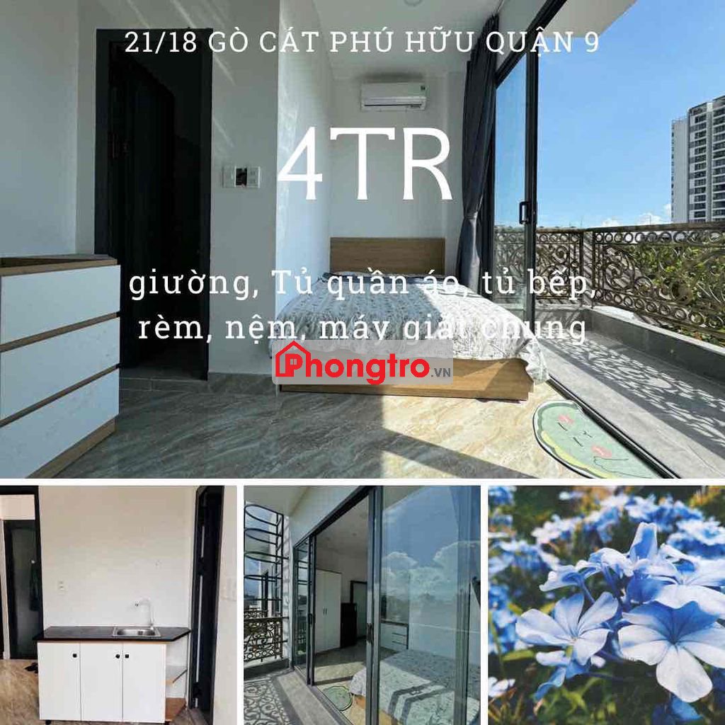 PHÒNG BAN CÔNG RỘNG THOÁNG MÁT MỚI GÒ CÁT, PHÚ HỮU