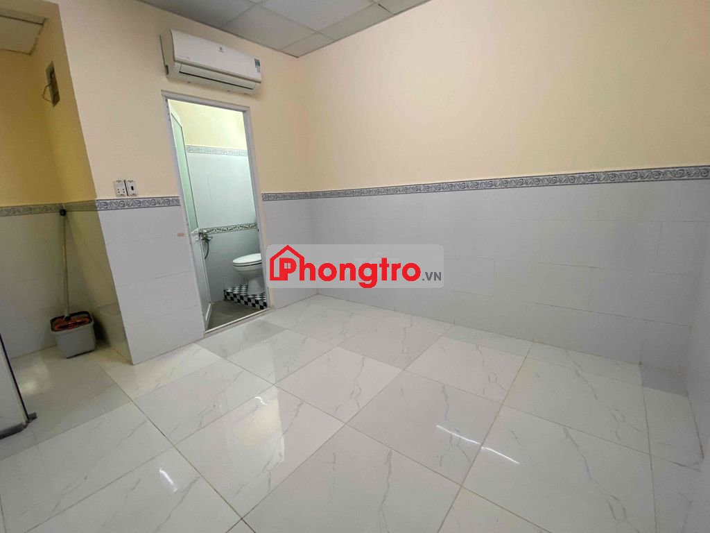 Phòng cho thuê Q8 (phòng máy lạnh), 18m2 ốp lát caocấp giá bình dân