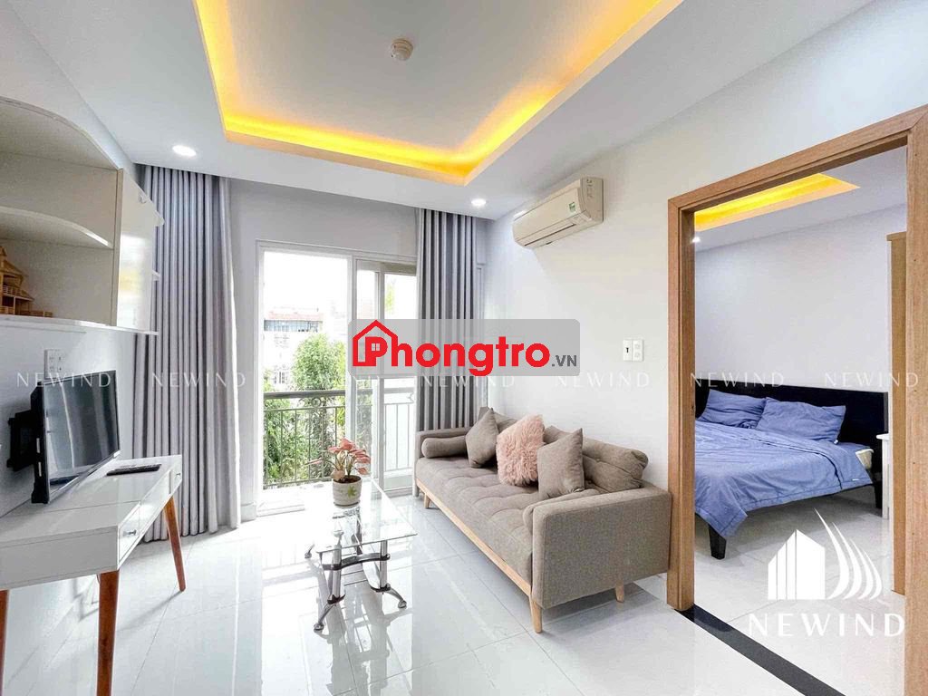 1PN BAN CÔNG NGAY NGUYỄN GIA TRÍ, BÌNH THẠNH, FULL NỘI THẤT MỚI 100%