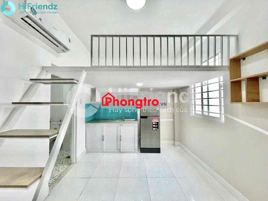 PHÒNG GÁC CAO CỬA SỔ TRỜI FULL NỘI THẤT GIÁ HSSV GẦN ĐẠI HỌC VĂN LANG