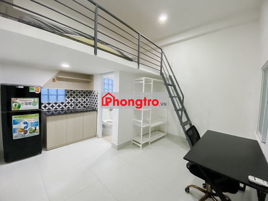 phòng gác full nt 4,7tr có thang máy, máy giặt, bảo vệ 24/24