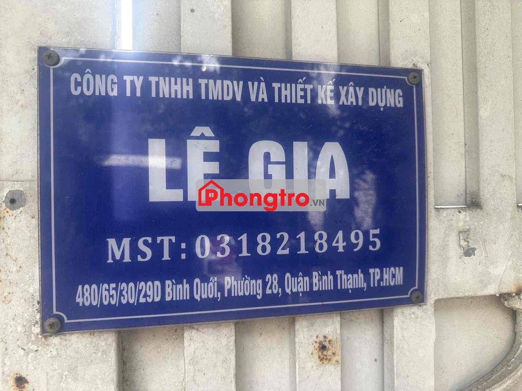 Phòng trọ hẻm Bình Quới