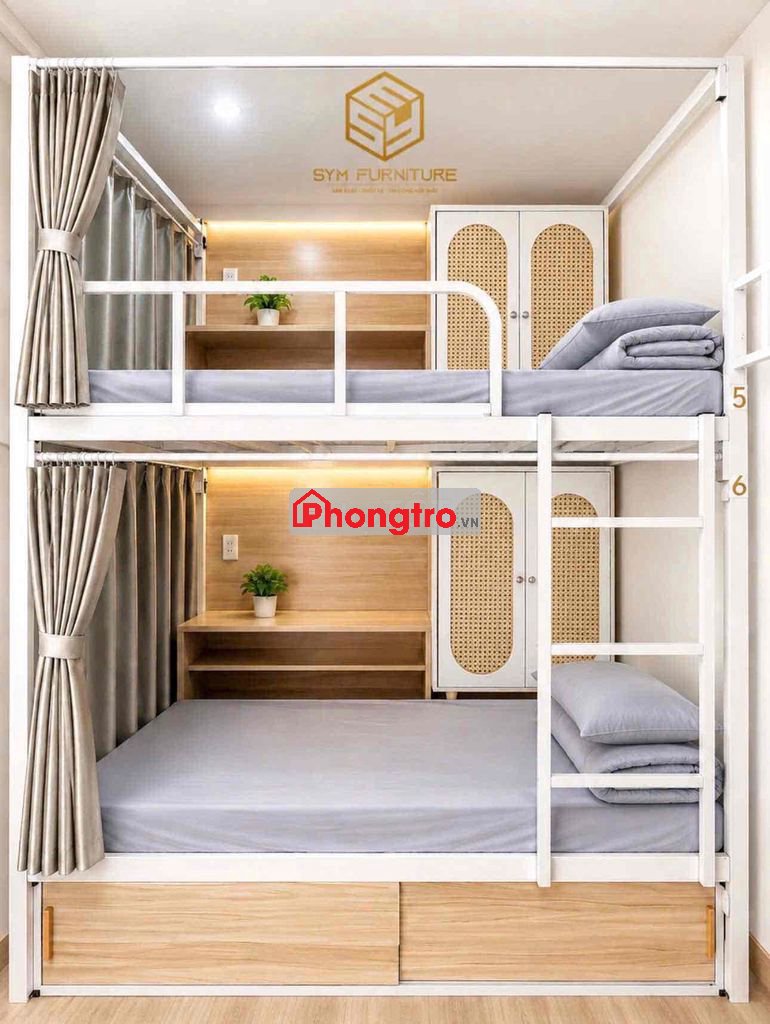 KTX hiện đại - cao cấp cạnh ĐH Văn Hiến - Nguyễn Văn Linh. 1.8tr/thang