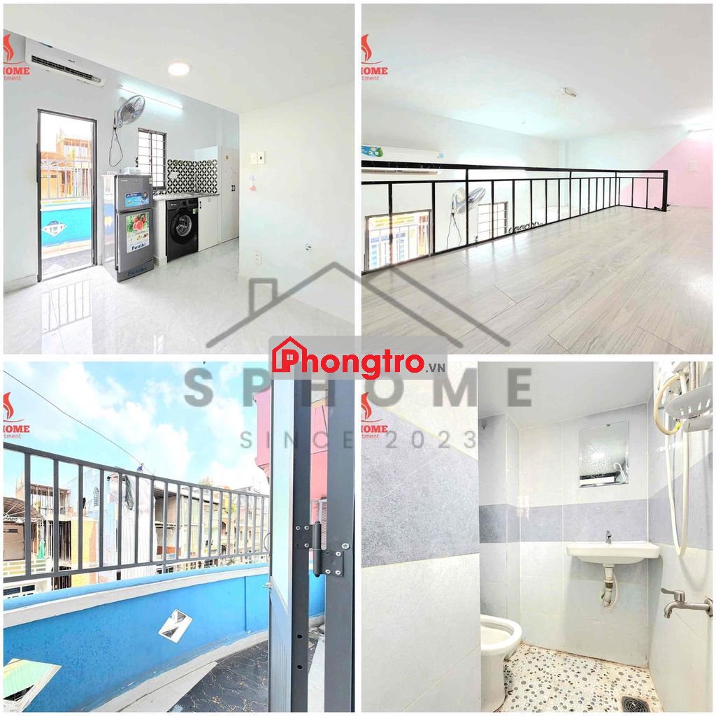 PHÒNG TRỌ P205 GIÁ 3TR2 CÓ BALCONY NỘI THẤT CƠ BẢN Ở CƯ XÁ BÀ ĐIỂM, HM