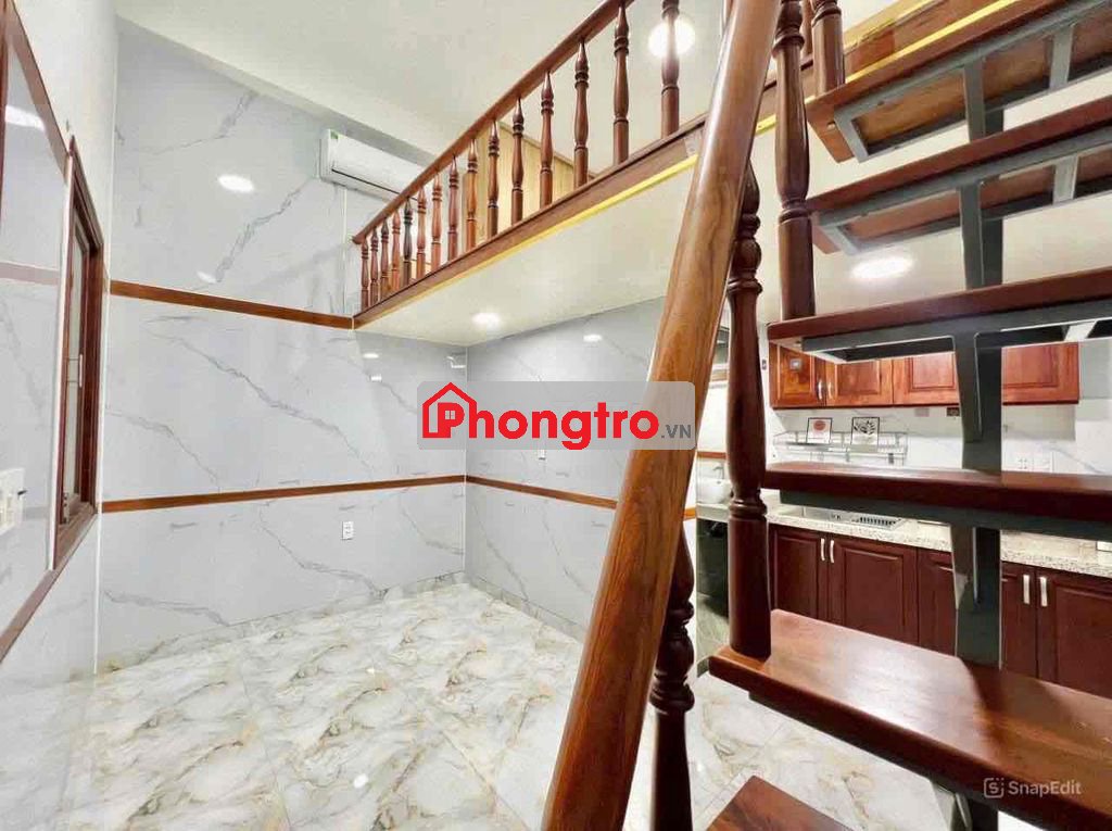 CHO THUÊ PHÒNG TRỌ GÁC CAO TONE GỖ THOÁNG / CÓ THANG MÁY + HẦM XE