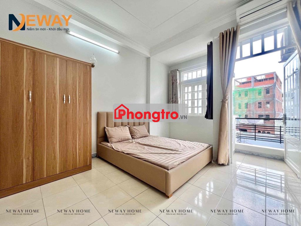 PHÒNG TRỌ GIÁ RẺ FULL NỘI THẤT BAN CÔNG RỘNG GẦN CÔNG VIÊN LÀNG HOA