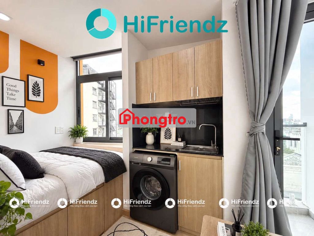 STUDIO FULL NỘI THẤT BAN CÔNG CỬA SỔ MÁY GIẶT RIÊNG THANG MÁY