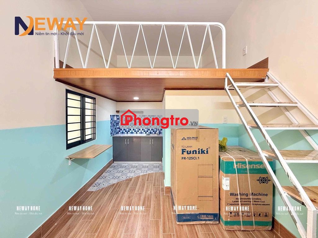 PHÒNG TRỌ GÁC FULL NỘI THẤT MỚI XÂY - MÁY GIẶT RIÊNG NGAY TÂN PHÚ