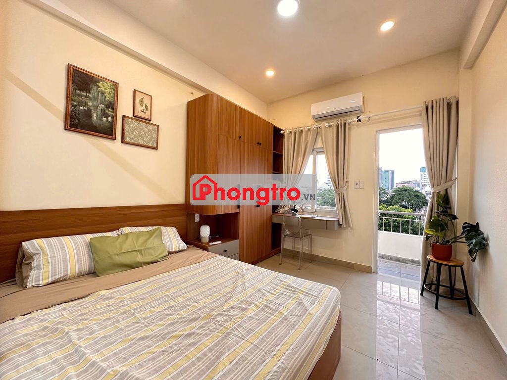 Mới- Phòng tách bếp XVNT gần Quận 1+ máy giặt riêng rộng 35m2