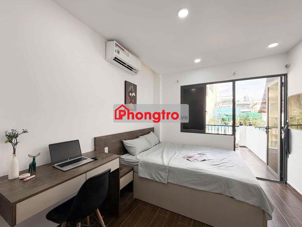 CĂN 1 PHÒNG NGỦ- FULL NỘI THẤT- BAN CÔNG MẶT TIỀN