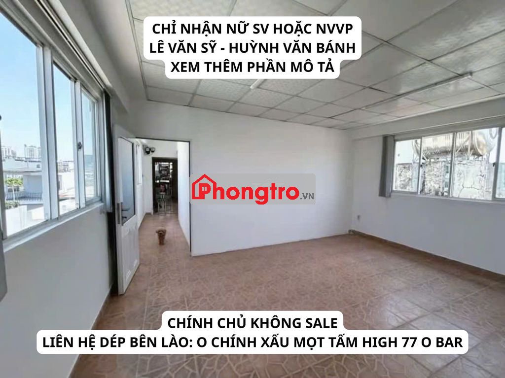 PHÒNG TRỌ CHÍNH CHỦ - LÊ VĂN SỸ PHÚ NHUẬN