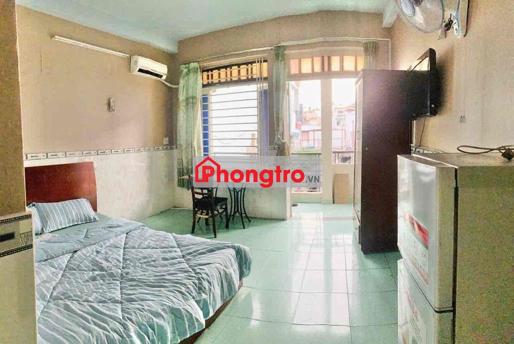phòng đầy bancol đủ nội thất, ở liền Lê Văn Thọ, 3,4tr