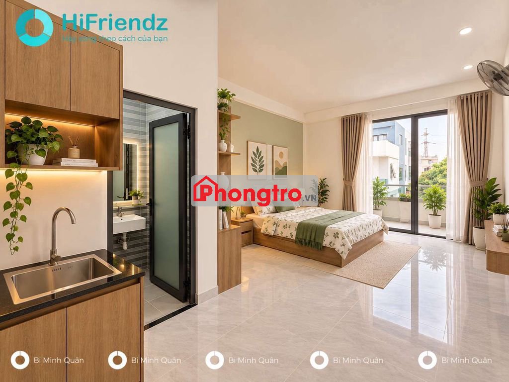 Studio ĐẸP Ban Công FULL NỘI THẤT CAO CẤP ở Nguyễn Văn Quá, CVPM