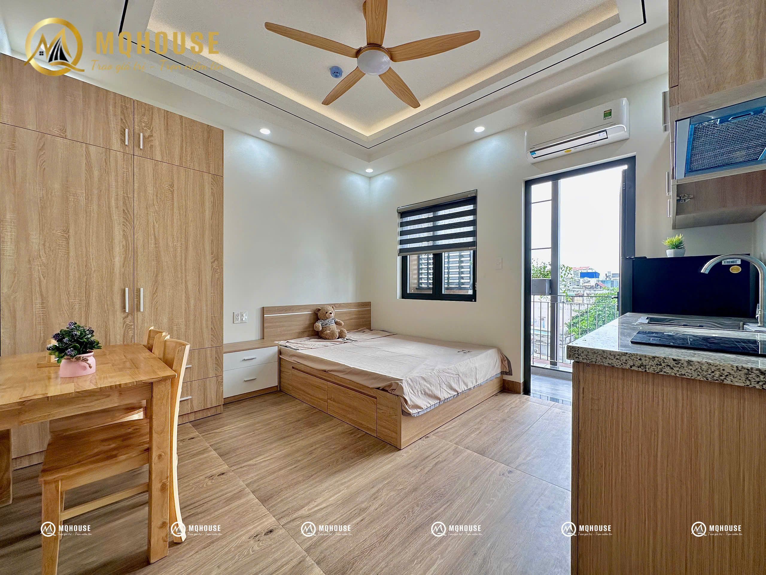 CHO THUÊ CHDV STUDIO BAN CÔNG FULL NỘI THẤT ĐẸP GẦN ETOWN CỘNG HÒA - KHU QUÂN ĐỘI