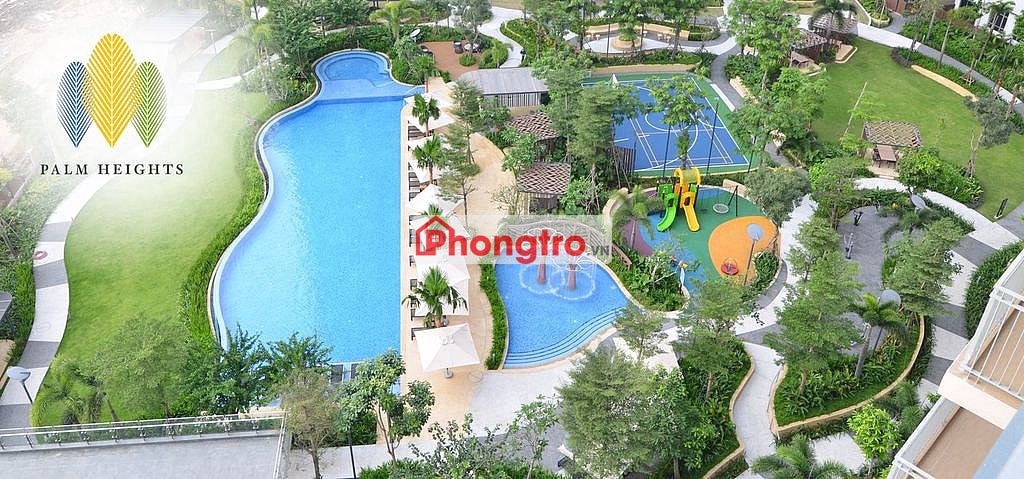 Cho thuê căn hộ 2PN Palm Heights, full nội thất 15-18tr/tháng