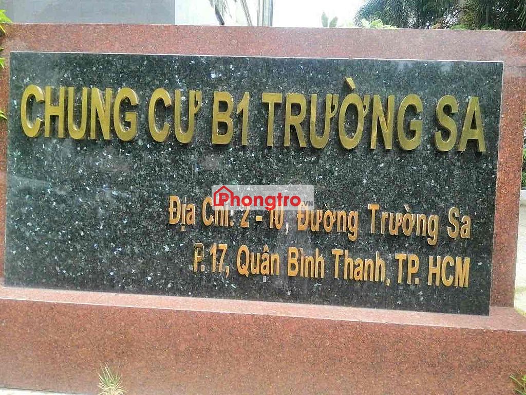 cho thuê căn hộ chung cư 50m2 2pnml B1 Trường Sa Bình Thạnh