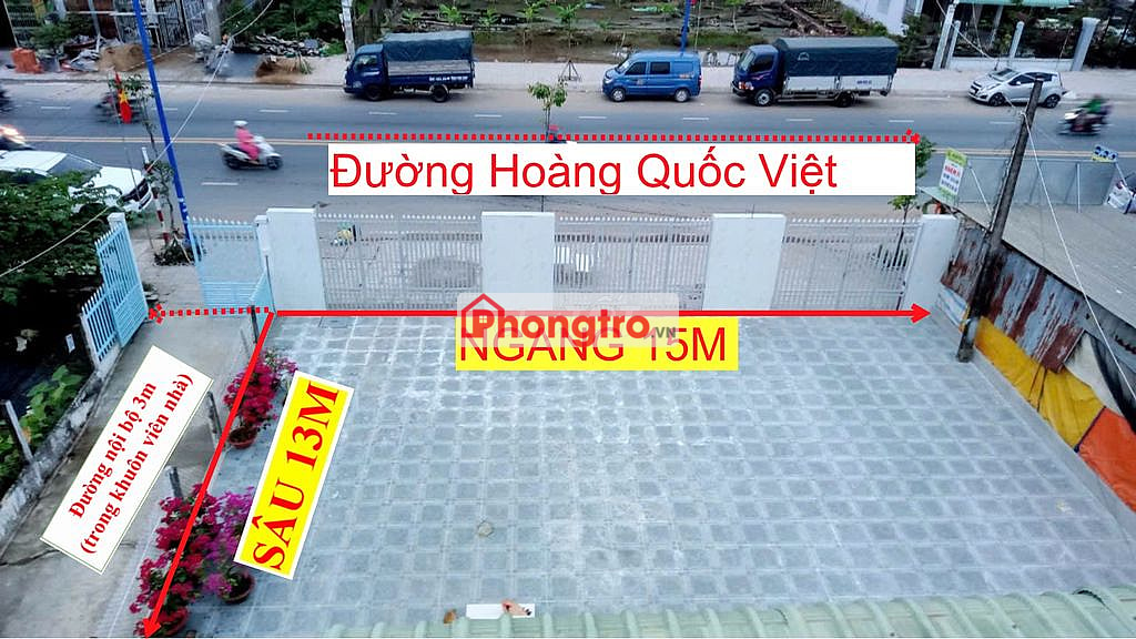 MẶT BẰNG MẶT TIỀN 195M2, NGANG 15M, HOÀNG QUỐC VIỆT – NINH KIEU