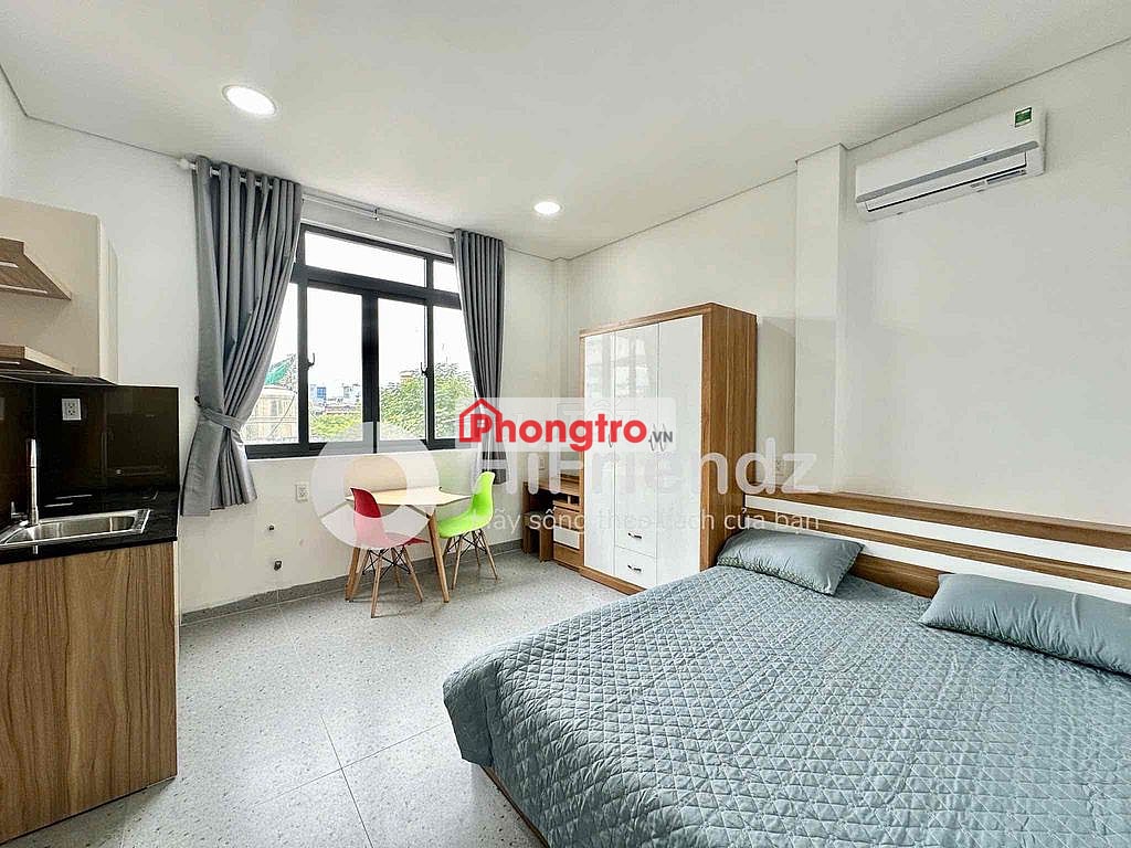 PHÒNG STUDIO CỬA SỔ CỰC XINH FULL NỘI THẤT NGAY HOÀNG SA Q3